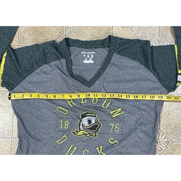 Champions Elite Oregon Ducks Long Sleeve T-Shirt Women’s Size XL Green/Gray - Picture 3 of 10